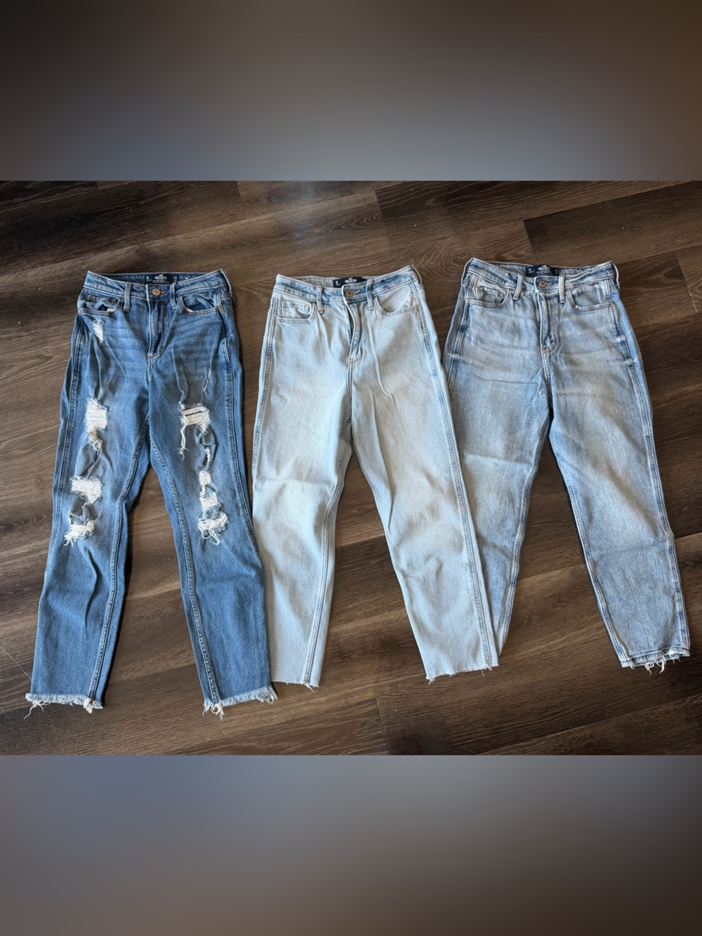 Set of 3 Hollister high rise mom jeans size 1